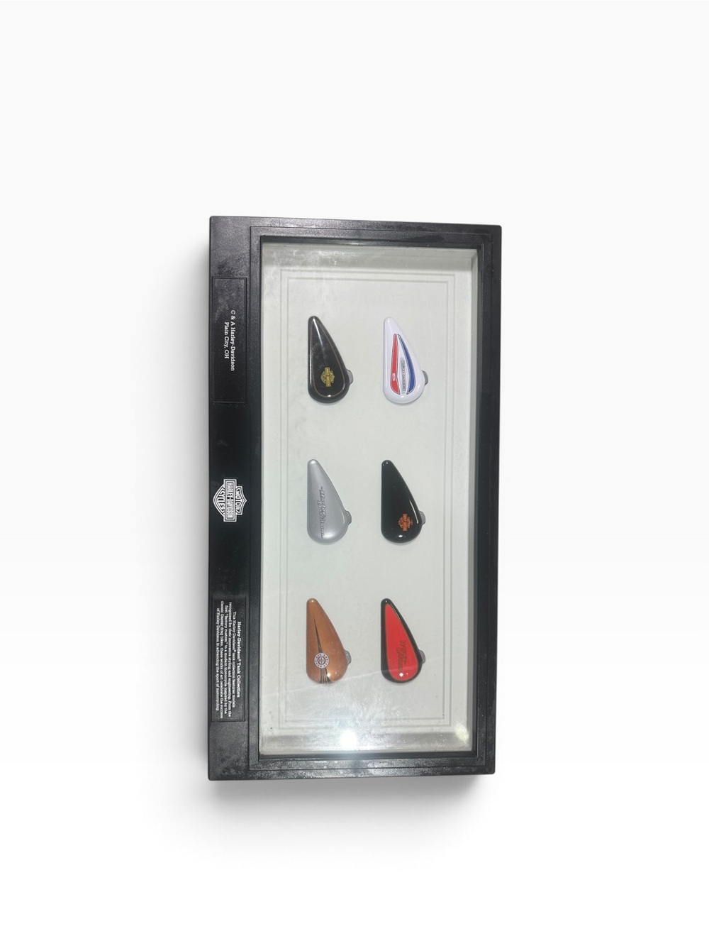 Harley-Davidson Teardrop Cuff Link Set in Black, Silver, White, Brown, Red, Gray